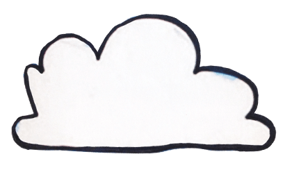 kids' drawing of a cloud