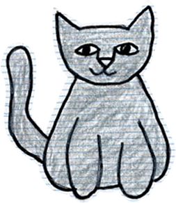 a child's cat drawing